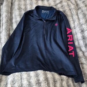 Ariat Navy and Pink Women's Quarter Zip